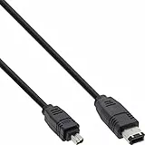 InLine 34642 FireWire Kabel, IEEE1394 4pol Stecker zu 6pol Stecker, schwarz, 1,8m