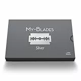 My-Blades® Silver – 100 besonders scharfe Rasierklingen aus deutschem Stahl | Eisgehärtete Doppelklingen für Rasierhobel