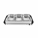 Stay Hot SH 4.1, XXL, 2-in-1 Buffetwärmer & Warmhalteplatte, 200 Watt, Ideale Lösung für Buffets, Partys und Familienessen, 7,5 L Kapazität