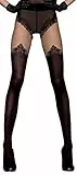 Unbekannt Ballerina Strumpfhose, schwarz-grau, 20/50 DEN | Strapsoptik Größen Large/X-Large