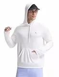 baleaf Herren Kapuzenpullover Sommer Rashguard Langarm Schnelltrocknendes Schwimmshirts UPF 50+ Kapuzenpullover Shirt UV Pullover Langarm Weiß M