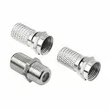 Hama SAT-Adapter-Set 2 x F-Stecker und Adapter F-Kupplung/F-Kupplung