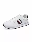 Tommy Hilfiger Herren Runner Sneaker New Eva Stripes Low Top, Weiß (White), 42