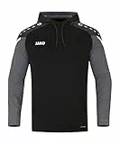 JAKO Herren Kapuzensweatshirt Performance, Schwarz/Anthra Light, XL