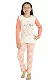 LOREZA ® Mädchen Pyjama Baumwolle Set Zweiteiliger Schlafanzug (152-158 (12-13 Jahre), Modell 2)