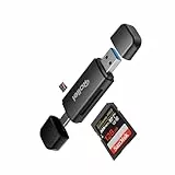 Rollei 2 in 1 Kartenlesegerät SD Kartenleser & microSD Card Reader USB 3.0 & USB C Dual Stecker OTG Karten Leser für iPhone 17/16/15 Serie Android Mac PC, SD-Kartenleser-Card-Reader-Kartenlesegerät