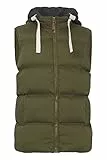 Blend BHJens Herren Weste Steppweste Outdoor Weste mit Kapuze Stehkragen Eingrifftaschen Regular fit, Größe:L, Farbe:Dusty Green (70595)
