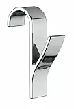 Maximex Haken für Rundheizkörper, praktisches 4er Set, Handtuchhaken, flexibel einhängen, für alle Standard Heizkörper, aus Kunststoff, je 2,5 x 10,5 x 7, Chrom