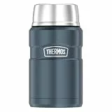 Thermos STAINLESS KING Thermobehälter für Essen ice grey 0,70l - Edelstahl, absolut dicht, hält Speisen 14h heiß & 24h kalt, BPA-frei