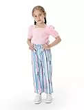 PATPAT Bekleidungssets Mädchen Kleidung Sommer, Geschenk Einschulung Schulanfang,Viereckiger Ausschnitt Kurzarm T-Shirt Kinder Mädchen, Hosen Mädchen Kinderkleider Set Teenager Outfits 3-12 Jahre