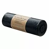 TSP Schwerlast Müllsäcke 120L - aus mind. 90% Post-Consumer-Abfällen (PE) - Blauer Engel zertifiziert - extrem reißfest - 15er Rolle – unsere stärksten (100 μm) - ideal für besonders schwere Abfälle