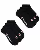 Champion Unisex Basics 6pk Sneaker Socken, Schwarz, 39-42 EU
