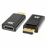 2 Stücke Displayport auf HDMI,4K DP auf HD, Unidirektional Displayport auf HDMI Adapter für Dell,Lenovo,HP,GPU,AMD