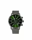 Gigandet Chronograph Armbanduhr Herren Damen Silber Grün Datum G32-015