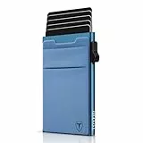 TOYFID Minimalistische Brieftasche-RFID-Schutz-Kartenhalter-Pop up Geldbörse-Schlankes Kreditkartenetui mit Münzfach（1pcs