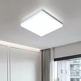 EASY EAGLE LED Deckenleuchte Flach, 4000K 24W 2400LM Quadratisch Küchenlampe Decke, Deckenlampe Eckig Panel, IP44 Badezimmerlampe für Schlafzimmer Flur Küche Esszimmer Ø18cm