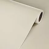 Livelynine Tapete Selbstklebend Beige Braun 40CMx10M Selbstklebende Tapete Schlafzimmer Bad Wand Wasserfest Klebefolie Beige Matt Küche Möbelfolie Selbstklebend Schreibtisch Esstisch Schrank