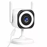 GUOANVISION Überwachungskamera Innen, 2K 5GHz WLAN Kamera Überwachung Innen Außen mit Farb-Nachtsicht, Bewegungsmelder, Zwei-Wege-Audio, IP66 Wasserdicht, 4X Zoom, TF/Cloud – 1er Pack