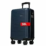 NOWI Handgepäck Koffer M 38L – Kleiner Hartschalen-Trolley Suitcase Luggage – Bordgepäck rollkoffer, Zahlenschloss, Ultraleicht handgepäck Trolley (Navy Blau, M)