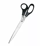 WEDO 97710 N Edelstahlschere Papierschere, Rostgeschützt, gehärtet, Kunststoffgriff, 25,5 cm, Schwarz