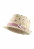 Sterntaler Strohhut Blumen - Sommer Hut mit Allover Blumen Print - UV-Schutz 50+ Sonnenhut - Mädchen Hut - Baby und Kinder Sommer Kopfbedeckung - Sand,Größe 49