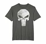 Marvel Punisher Totenkopfsymbol im Distressed-Design T-Shirt