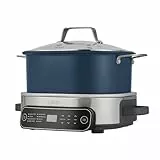 Ninja Foodi PossibleCooker, 6L Digitaler Multikocher & Schongarer mit Topf, und Reiskocher, vielseitige 8-in-1-Funktionen, Dampfeinsatz, Löffel &Glasdeckel, Anbraten, Backen, nachtblau, MC1101EU