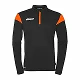 uhlsport Unisex Squad 27 1/4 Zip Top Pullover, Schwarz/Fluo Orange, M EU