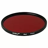 vhbw Universal Farbfilter rot für Kamera Objektive mit 77mm Filtergewinde - Rotfilter