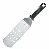 Westmark Profi-Wender/Grill-Spachtel, Gewinkelt, Flexibel, Gelocht, Klingenmaß: 7,5 x 20 cm, Länge: 36,5 cm, Rostfreier Edelstahl/Kunststoff, Master Line, Schwarz/Silber, 13392270