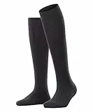 ESPRIT Damen Kniestrümpfe Basic Pure W Kh Baumwolle mit Komfortbund 1 Paar, Schwarz Black 3000, 39-42