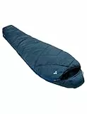 VAUDE Mumienschlafsack Sioux 800 II Blau, atmungsaktiver 3-Jahreszeiten Schlafsack 2°C – 8°C, kompakter Kunstfaserschlafsack 220x80 cm Reisverschluss Links für Indoor & Outdoor-Camping