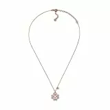 Emporio Armani Damen-Edelstahl- oder Sterlingsilber-Halskette mit Karabinerverschluss, Schimmerndes Roségold