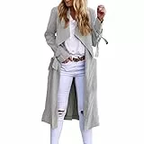 Mantel Frühling Damen Leicht Oversize Frühlingsmantel Übergangsjacke Übergang Tailliert Sommermantel Mantel Beige Elegant Übergangsmantel Damenmantel Lang Schwarz Mäntel Frauen Long Coat