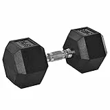 HOMCOM Hanteln mit gerändeltem Griff, Kurzhantel aus Gusseisen, 1 x 20kg, Kurzhanteln für Männer und Frauen, Dumbbell für Zuhause, Fitnessstudio, Krafttraining