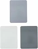 alpina Schneidebretter - Schneidebrett Set von 3 - Antirutsch - Flexibel - Spülmaschinenfest - 29x38cm - Grau