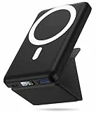 Yiisonger für Magsafe Powerbank 10000mAh, Wireless Magnetische Powerbank Schnelles Laden mit LED-Display und USB-C Ladekabel Externe Akkupack für iPhone 17/16/15/14/13/12 Pro/Plus/Pro MAX(Schwarz)