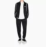 Armani Exchange Men's Long Sleeve Side Logo Zip Closure, Sweatshirt, Black, XL