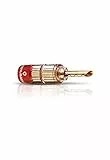 Oehlbach Solution Tube - Erstklassige Tube-Verbinder für Kabel bis 6mm² - rot/schwarz Kennzeichnung, Crimp-System - 4 Stück - Gold