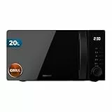 Cecotec Mikrowelle mit Grillfunktion Proclean 5105 Schwarz. 700 W, 20 L, Grill, Auftaumodus, 3DWave, gleichmäßig, 5 Leistungsstufen, 30-Min-Timer, Display mit Uhr, kompakt