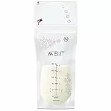 Philips Avent Muttermilchbeutel 180ml zum Aufbewahren & Einfrieren von Muttermilch, SCF603/25, vorsterilisiert, 25 Stück, weiß, 25 Stück (1er Pack)