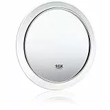 Fantasia Beauty® Kosmetikspiegel mit 10-fach Vergrößerung – Sicherer Halt durch 2 Saugnäpfe – Perfekt zum Schminken & Rasieren – Ø 15 cm – Vergrößerungsspiegel ohne Bohren für Bad, Dusche & Reisen