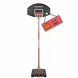 HUDORA Start Basketballständer 260 - Höhenverstellbarer Basketballkorb von 205-260 cm - Mobile Korbanalage mit Ständer für Kinder & Jugendliche - Stand-Basketballkorb Outdoor mit Rollen