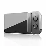 Cecotec Microondas ProClean 3160-Mirror, 20 L,Ready2Clean-Beschichtung, 800 W-Grill,9 Stufen, 30min-Timer, 3 D Wave-Technologie,Silber,verspiegelte Tür.