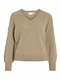 Vila Vituli L/S V-Neck Gliter Knit Top/Pb
