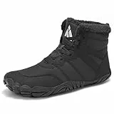 Mishansha Winter Barfußschuhe Herren Warm Gefüttert Winterstiefel Barefoot Minimalistische Sneaker für Damen Gr.42