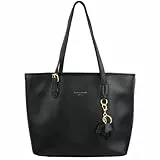 Shengxi Handtasche Damen, Elegant Leder handtasche damen groß, schwarz shopper tasche damen mit Reißverschluss für Einkäufe und Zusammenkünfte, Mode und Freizeit, 35 x 24 x 10cm, Schwarz