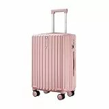 MGOB Koffer Handgepäck Hartschalen in Polycarbonat Reisekoffer mit 4 Rollen und Haken | 55x37x22cm | 41L(Rosa, M)