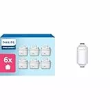 Philips Water Wasserfilter-Kartuschen, 6er-Pack, Brita-kompatibel & Wasser-Duschfilterkartusche, entfernt Chlor und Verunreinigungen, Filtrationskapazität: 50.000 l