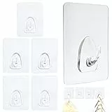 Rairsky Magische Haken QVC, 6 Stück Magische Haken Original, Wasserdicht Wunderhaken für Küchen und Badezimmern, Max 10KG (6×8CM)